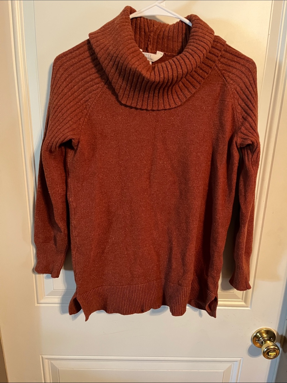Time @ Tru, turtle neck sweater, brown, M